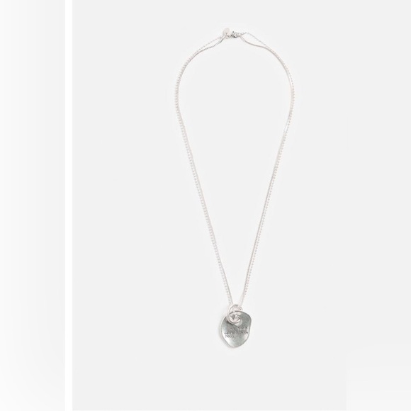 Zara silver double chain with pendant - Picture 2 of 4